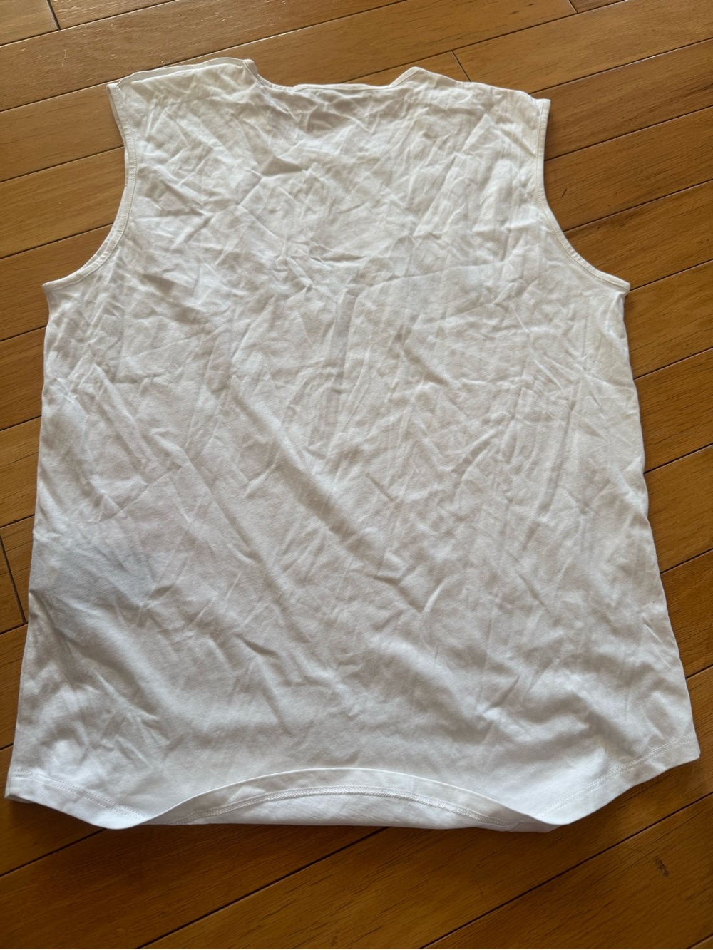 Balmain White Tank Top with Black Logo and Gold Buttons - Picture 6 of 7